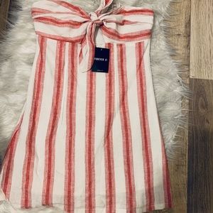 Striped linen summer dress